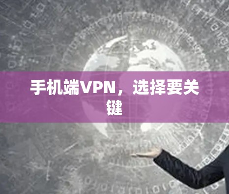 手机端VPN，选择要关键